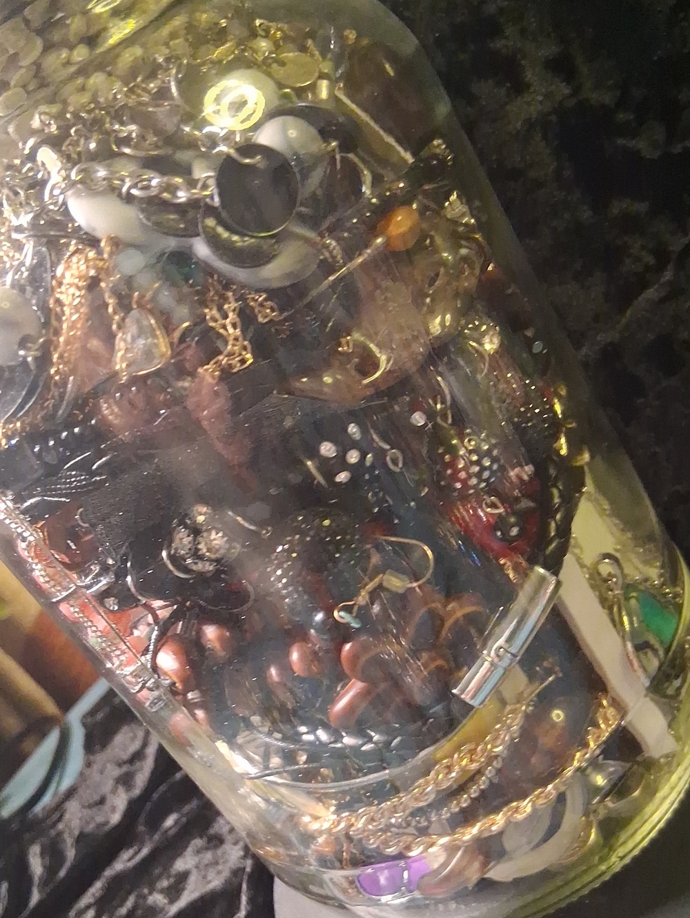 Mixed Metal and Bead Women's Jewelry Lot - Brown, Gold, Black, Purple Accents